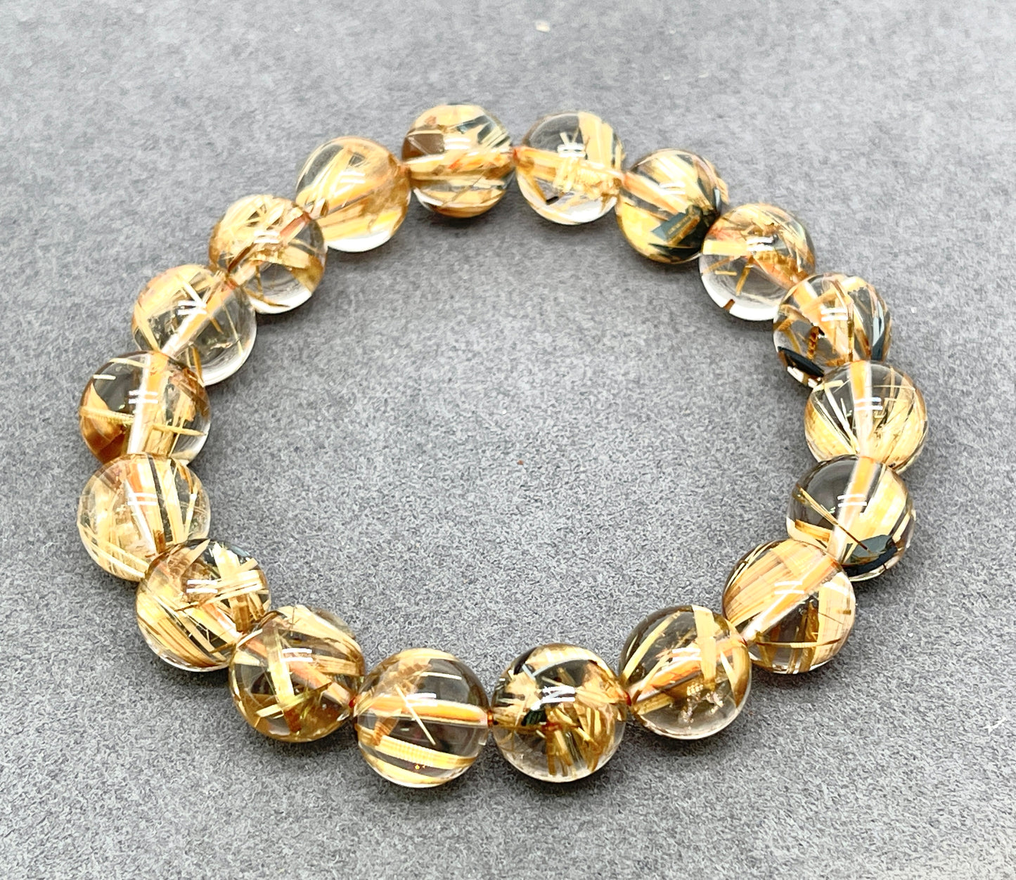 Golden Rutilated Quartz AAA Bracelet 10mm