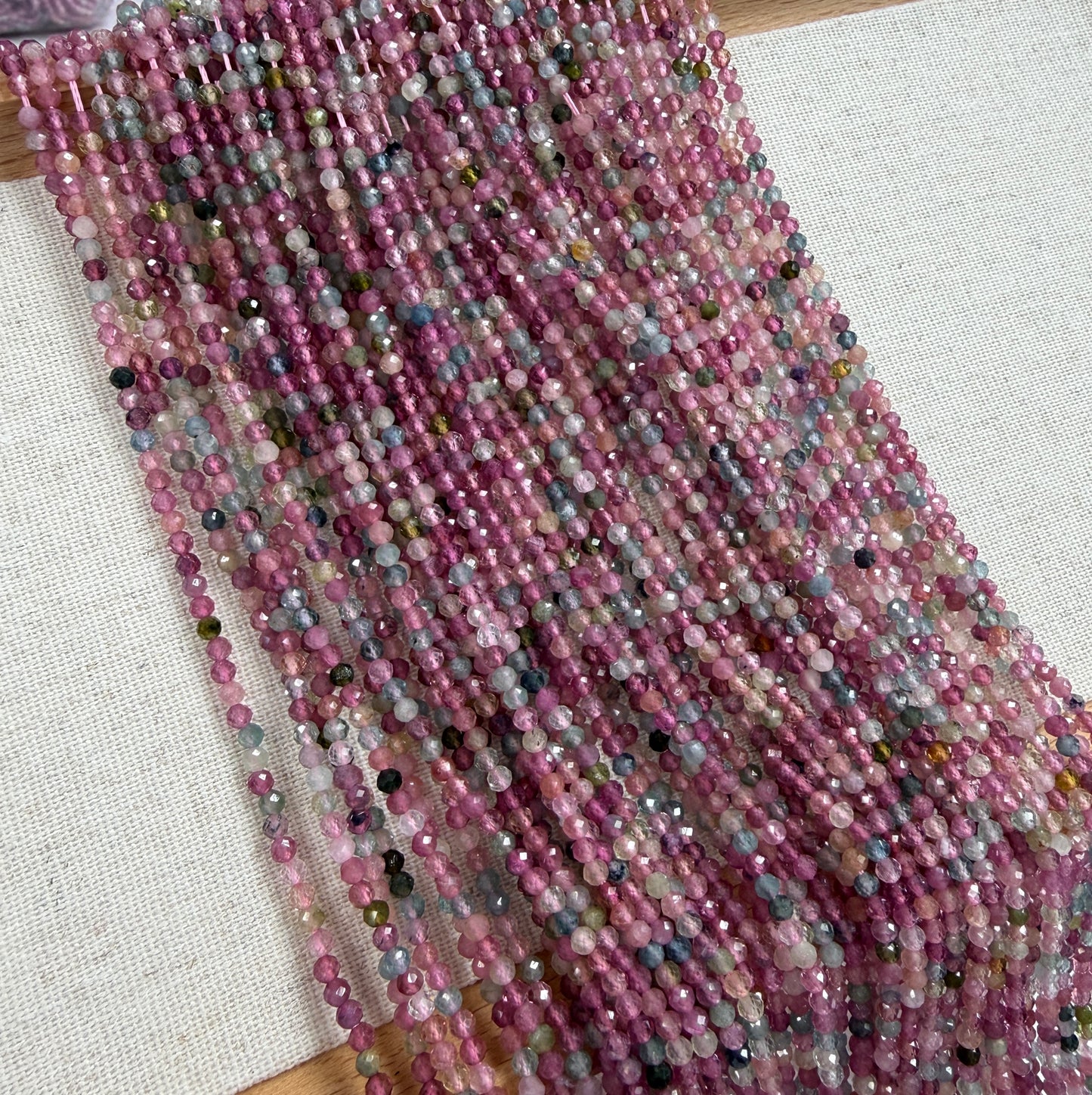 Tourmaline Multi Beads 4mm Faceted