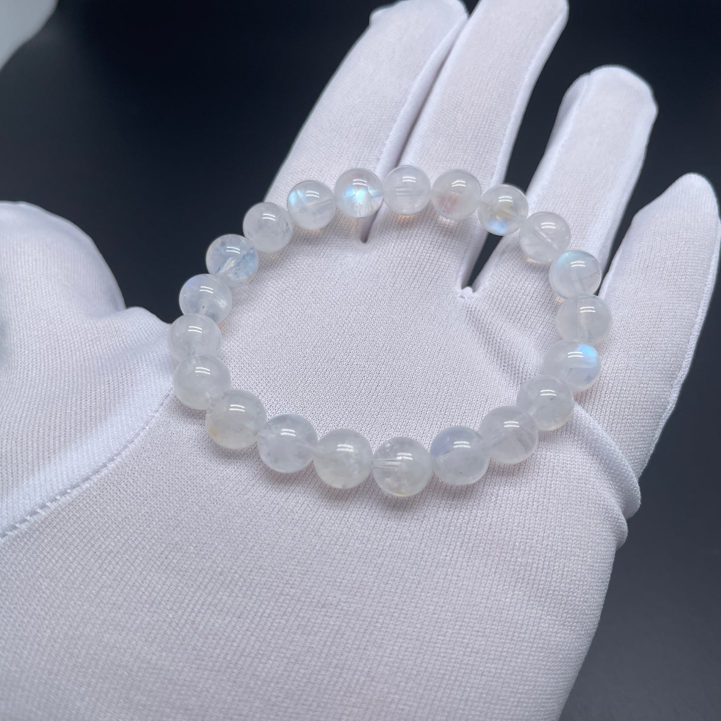 月光石手鏈9mm Rainbow Moonstone bracelet 9mm