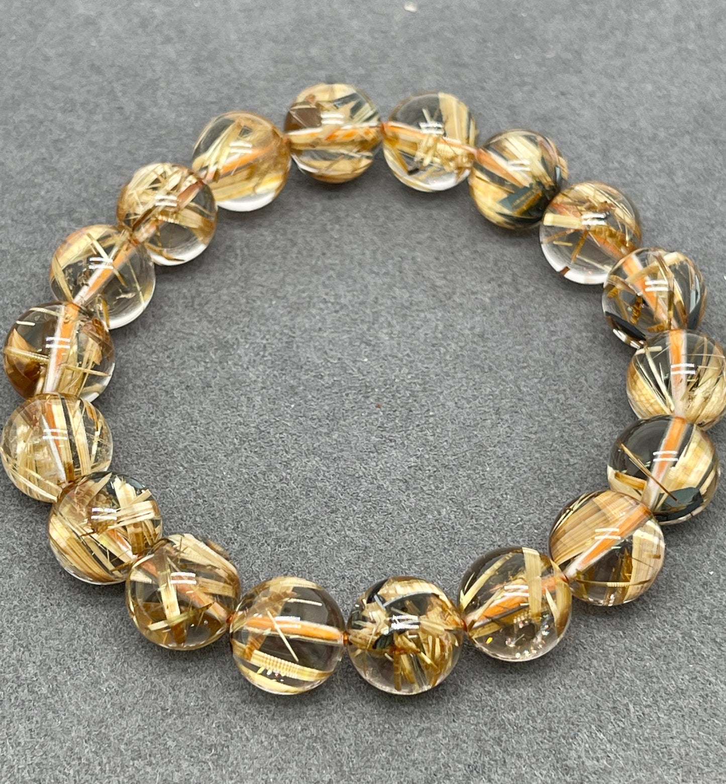 Golden Rutilated Quartz AAA Bracelet 10mm