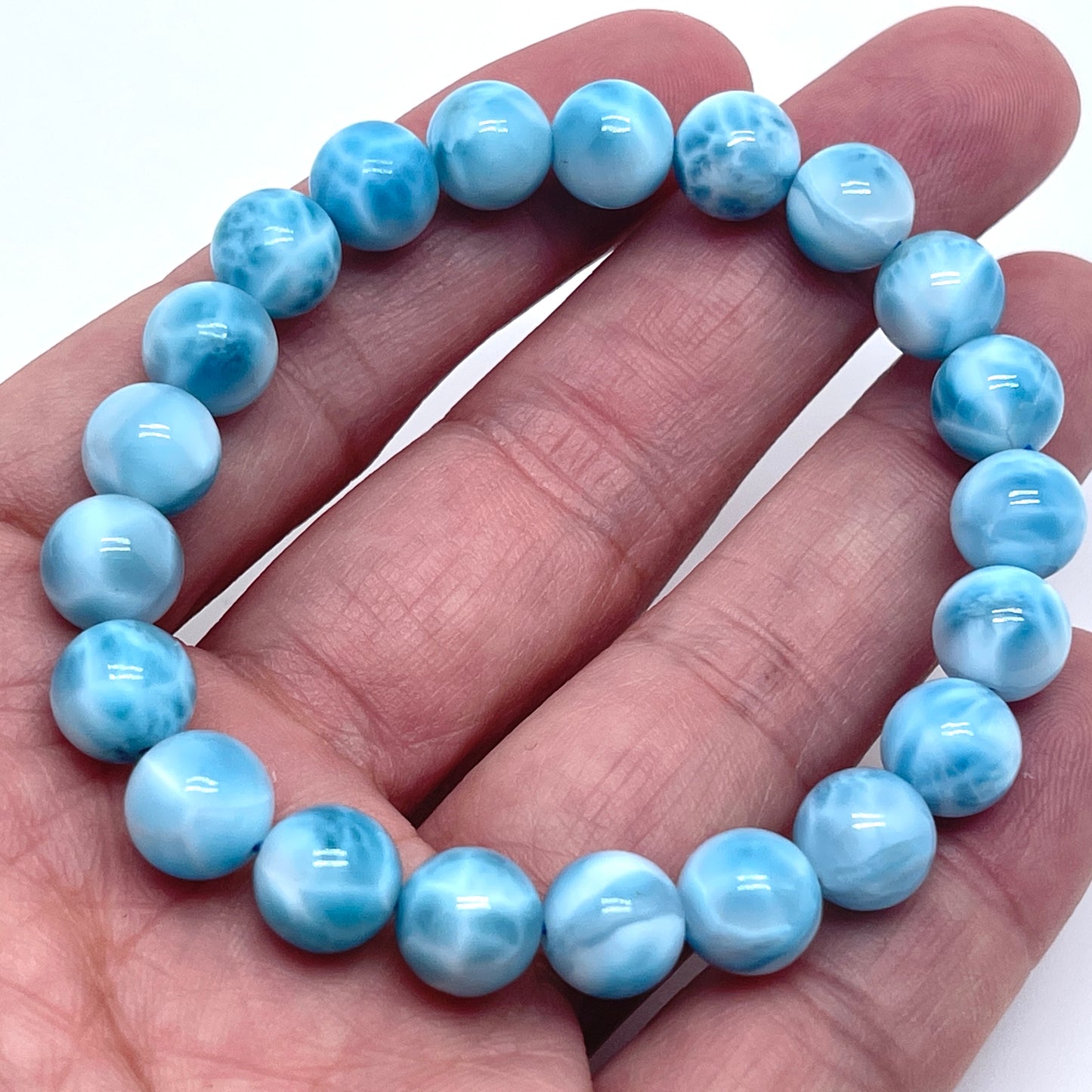 Larimar AA bracelet 9mm