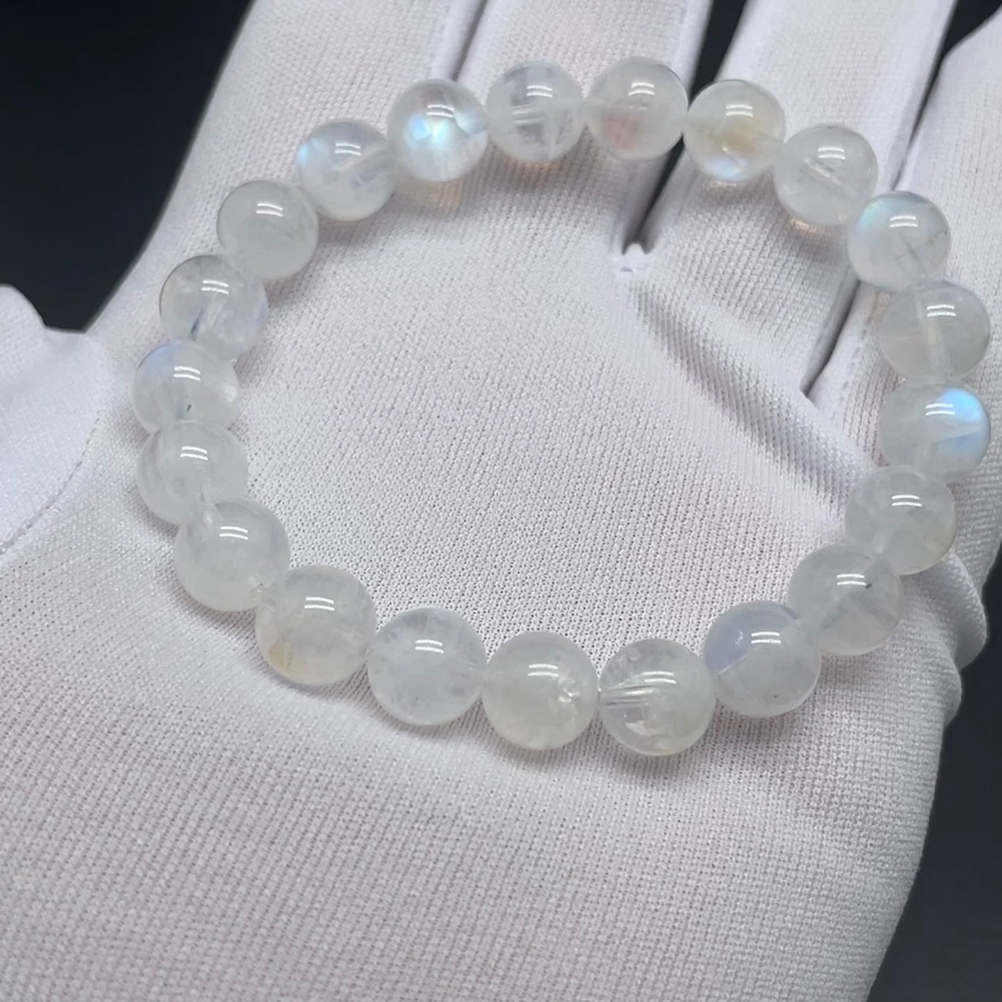 月光石手鏈9mm Rainbow Moonstone bracelet 9mm