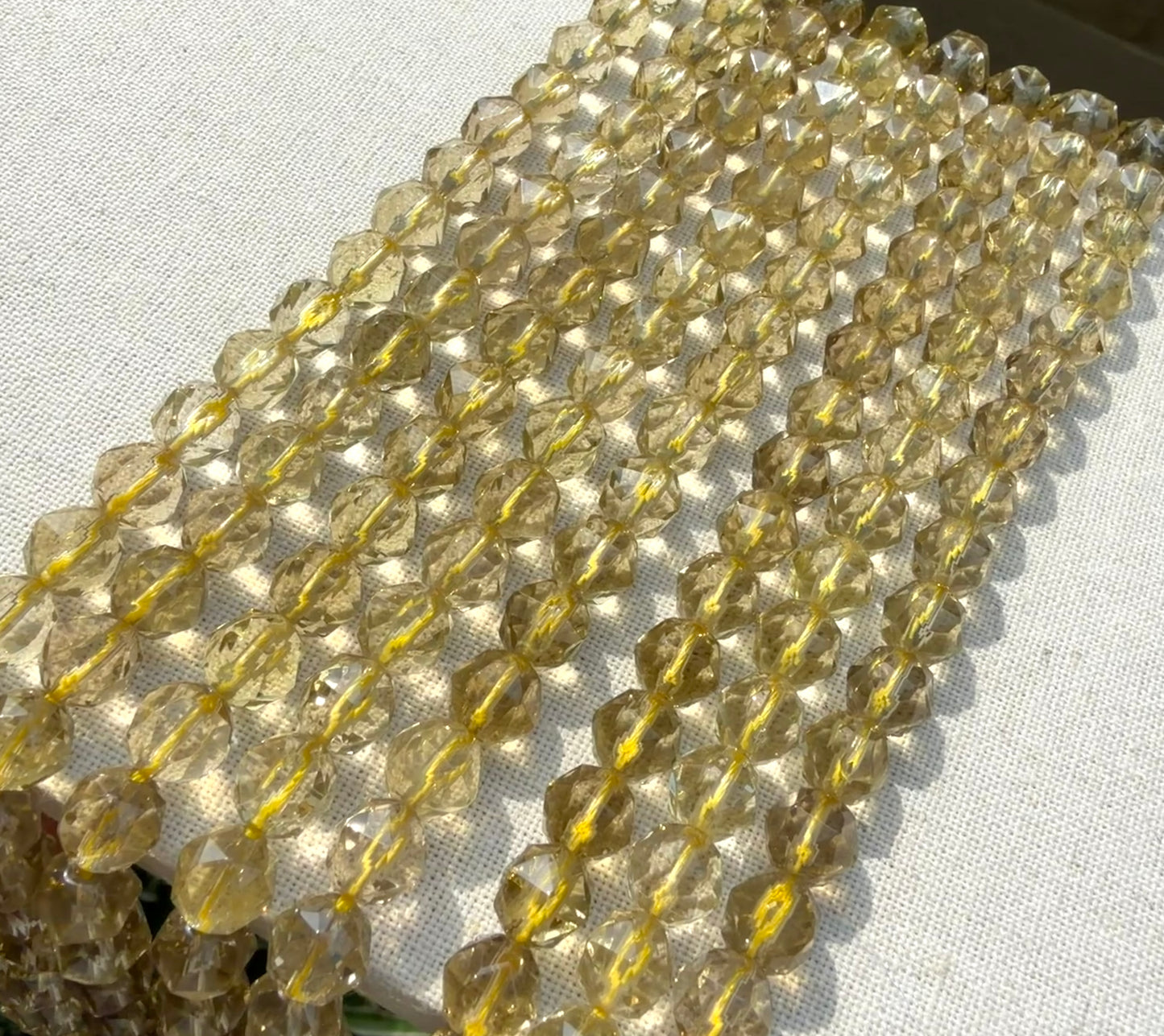 Lemon Quartz Star Cut 8mm