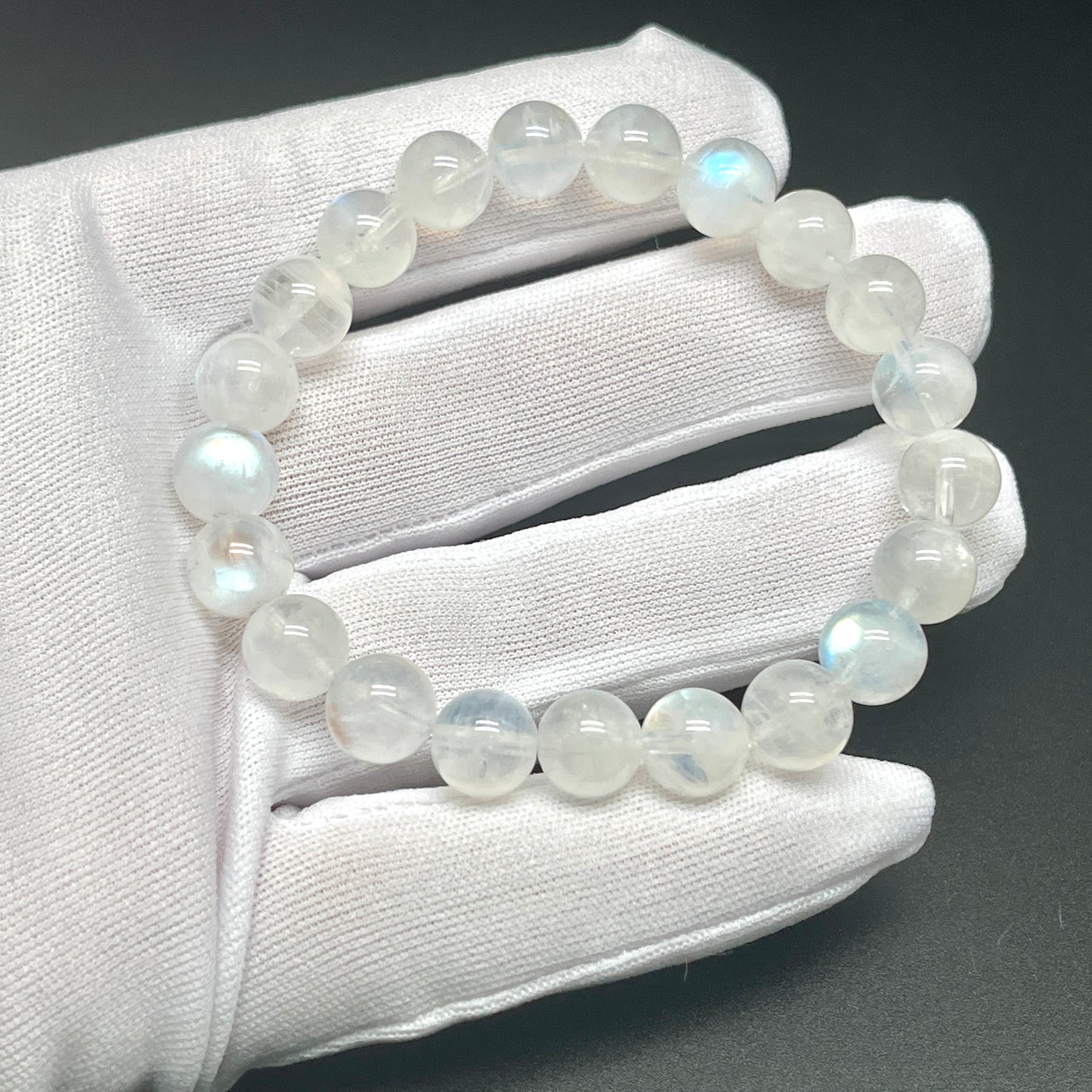 月光石手鏈9mm Rainbow Moonstone bracelet 9mm