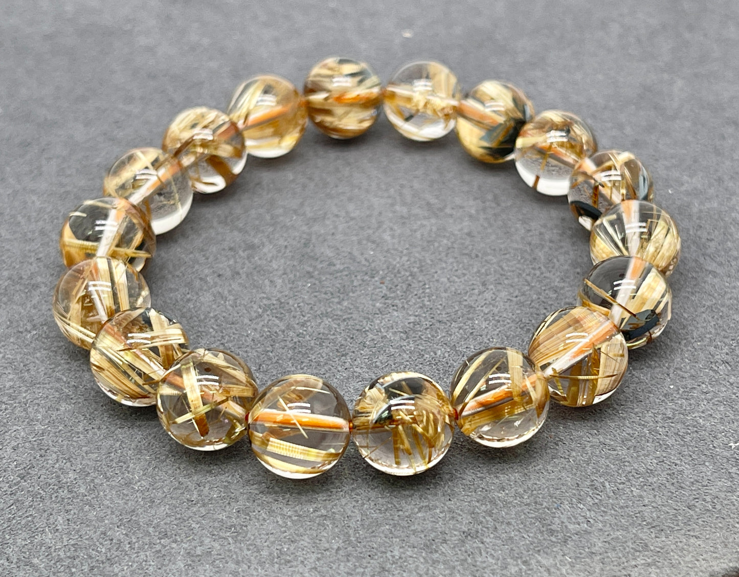 Golden Rutilated Quartz AAA Bracelet 10mm