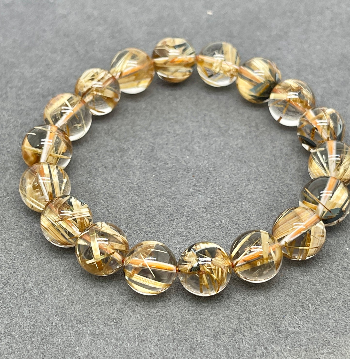 Golden Rutilated Quartz AAA Bracelet 10mm