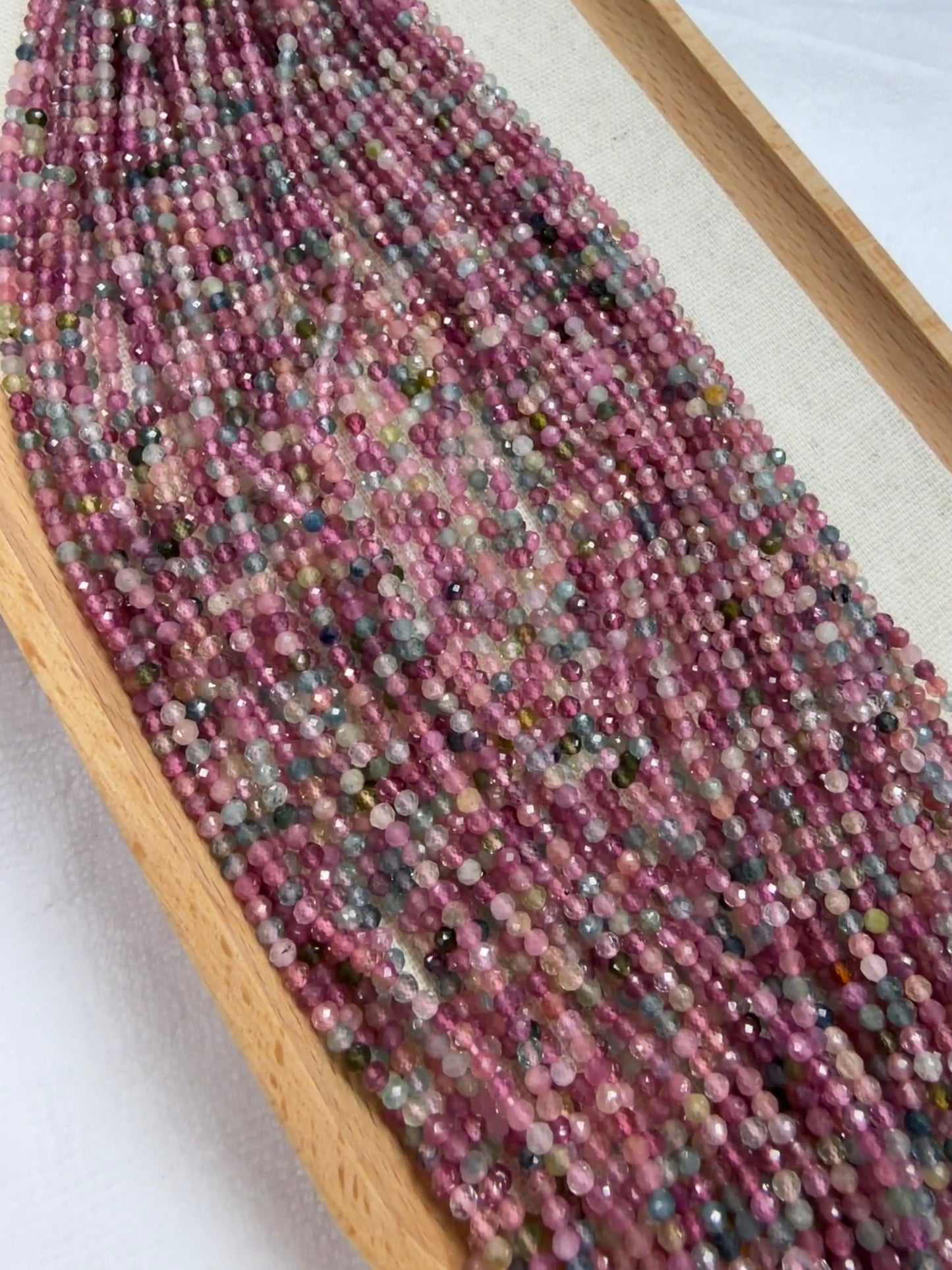 Tourmaline Multi Beads 4mm Faceted