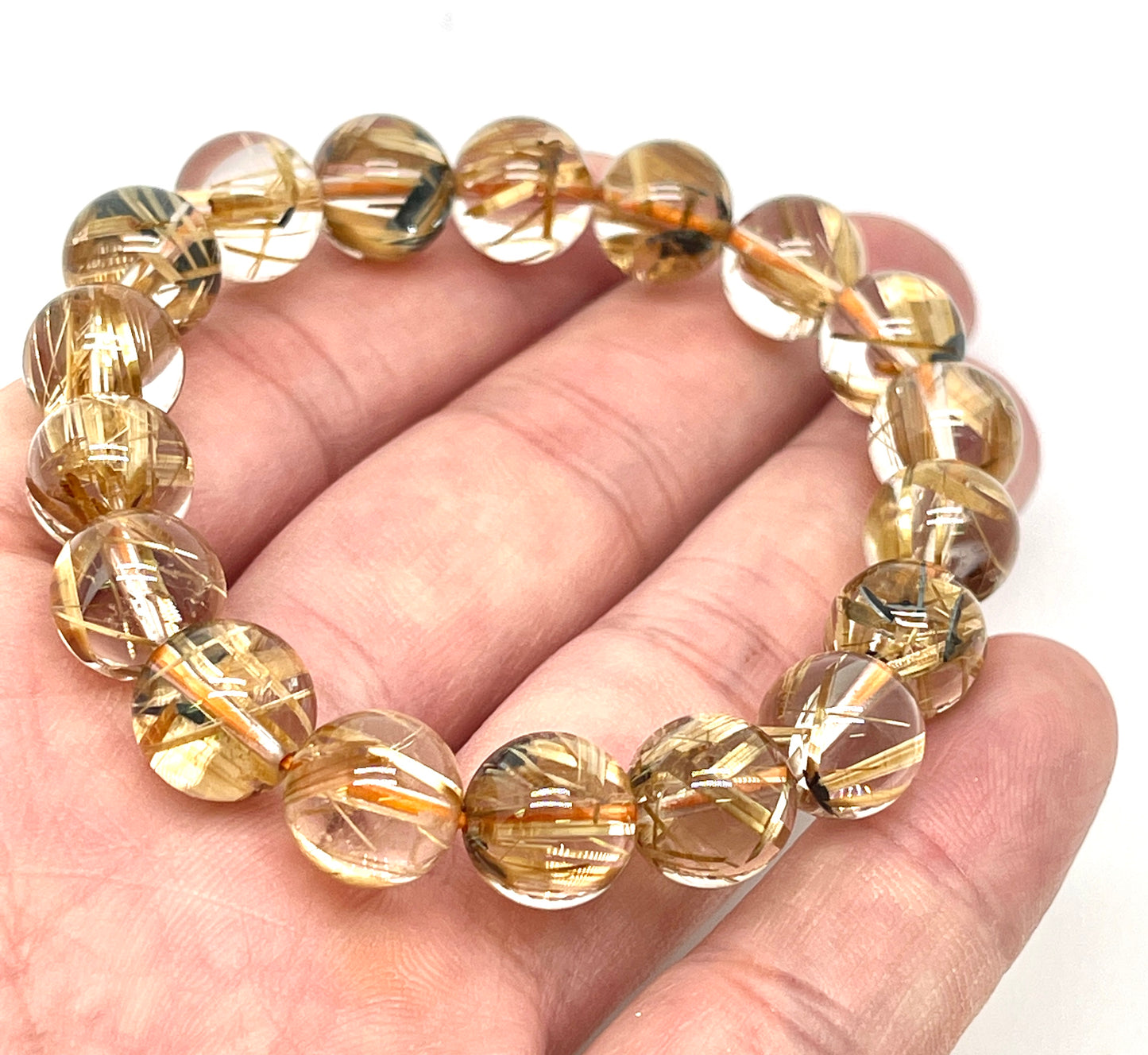 Golden Rutilated Quartz AAA Bracelet 10mm