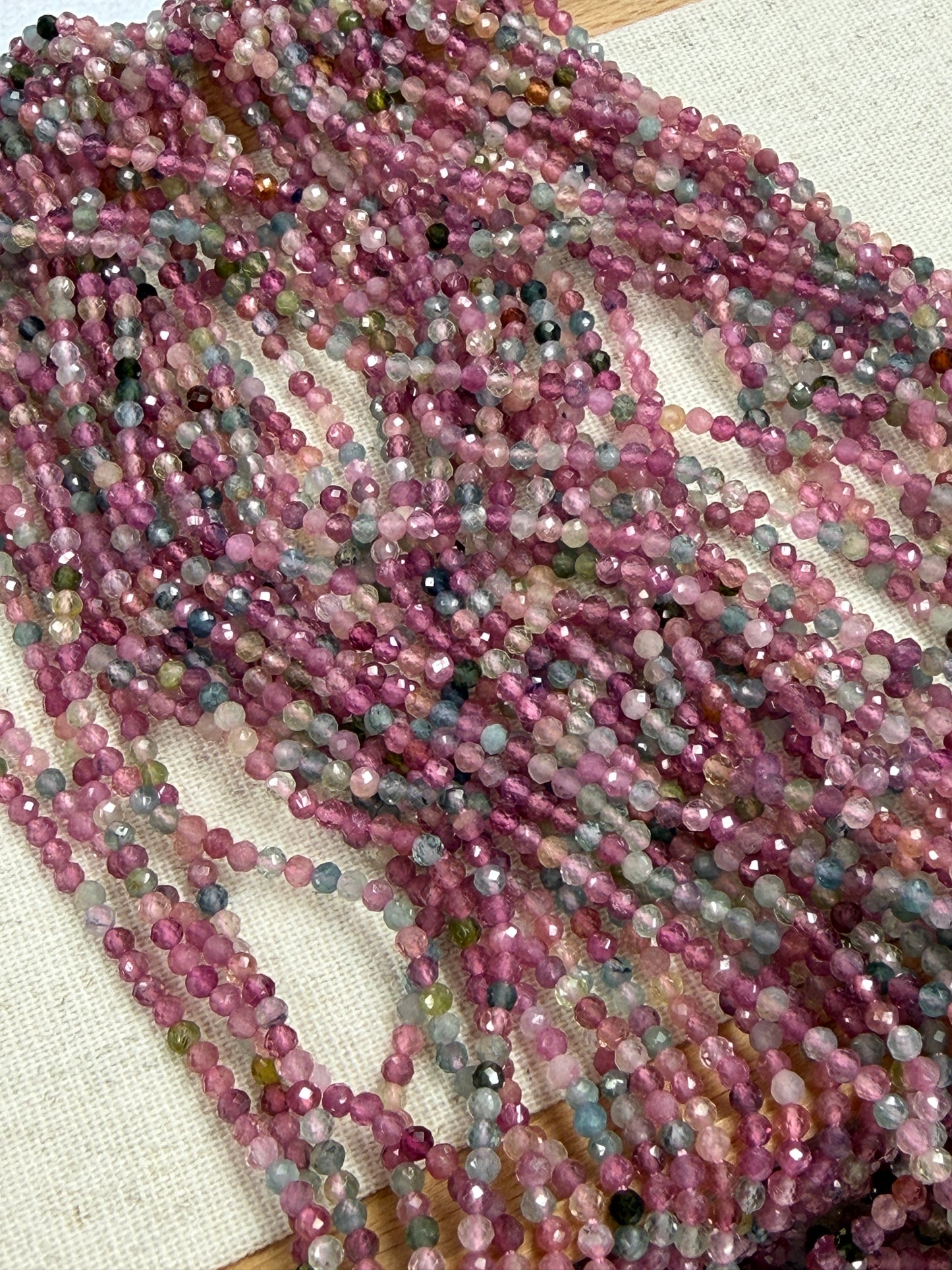 Tourmaline Multi Beads 4mm Faceted