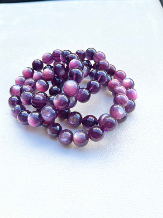 Purple Lapidolite bracelet plain