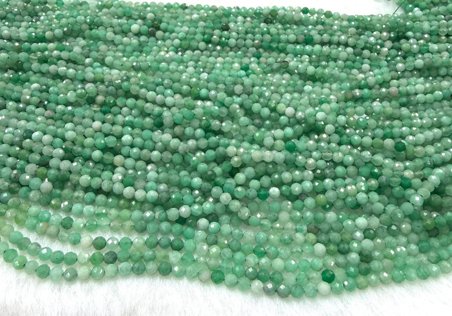 Emerald Beads 3mm faceted