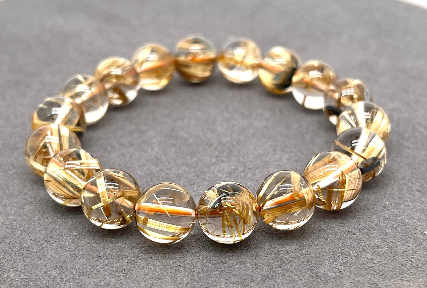 Golden Rutilated Quartz AAA Bracelet 10mm