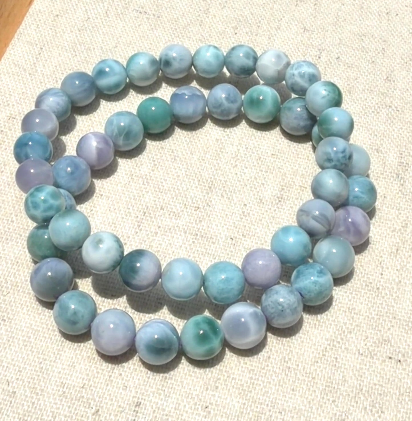 Larimar Bracelet 8mm plain