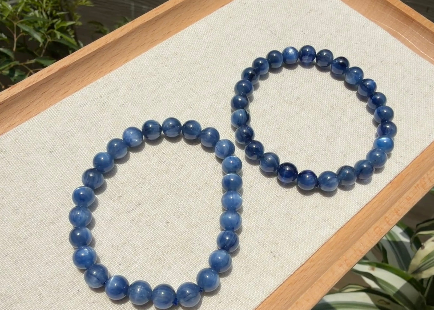 Kyanite bracelet 7mm plain