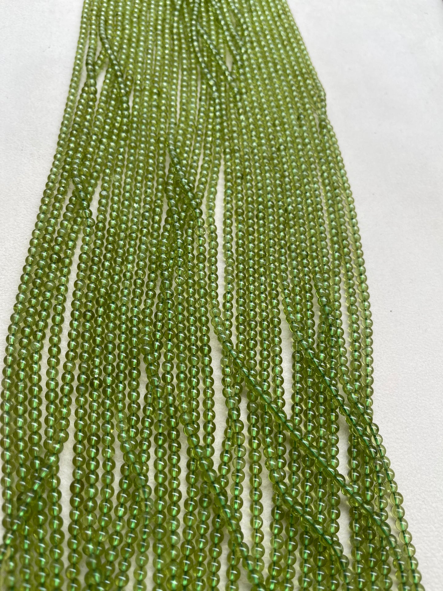 Peridot AA beads 4mm plain 16inch 40cm