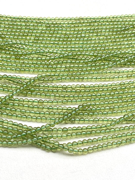 Peridot AA beads 4mm plain 16inch 40cm