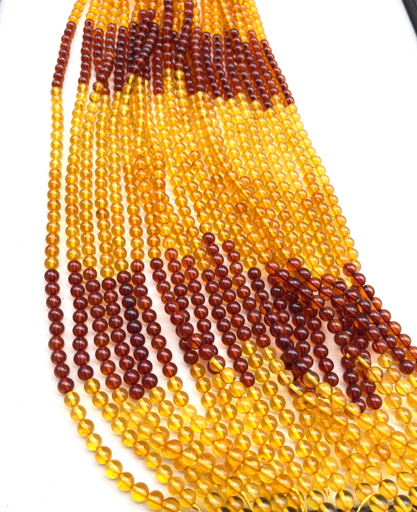 Amber beads 6mm plain