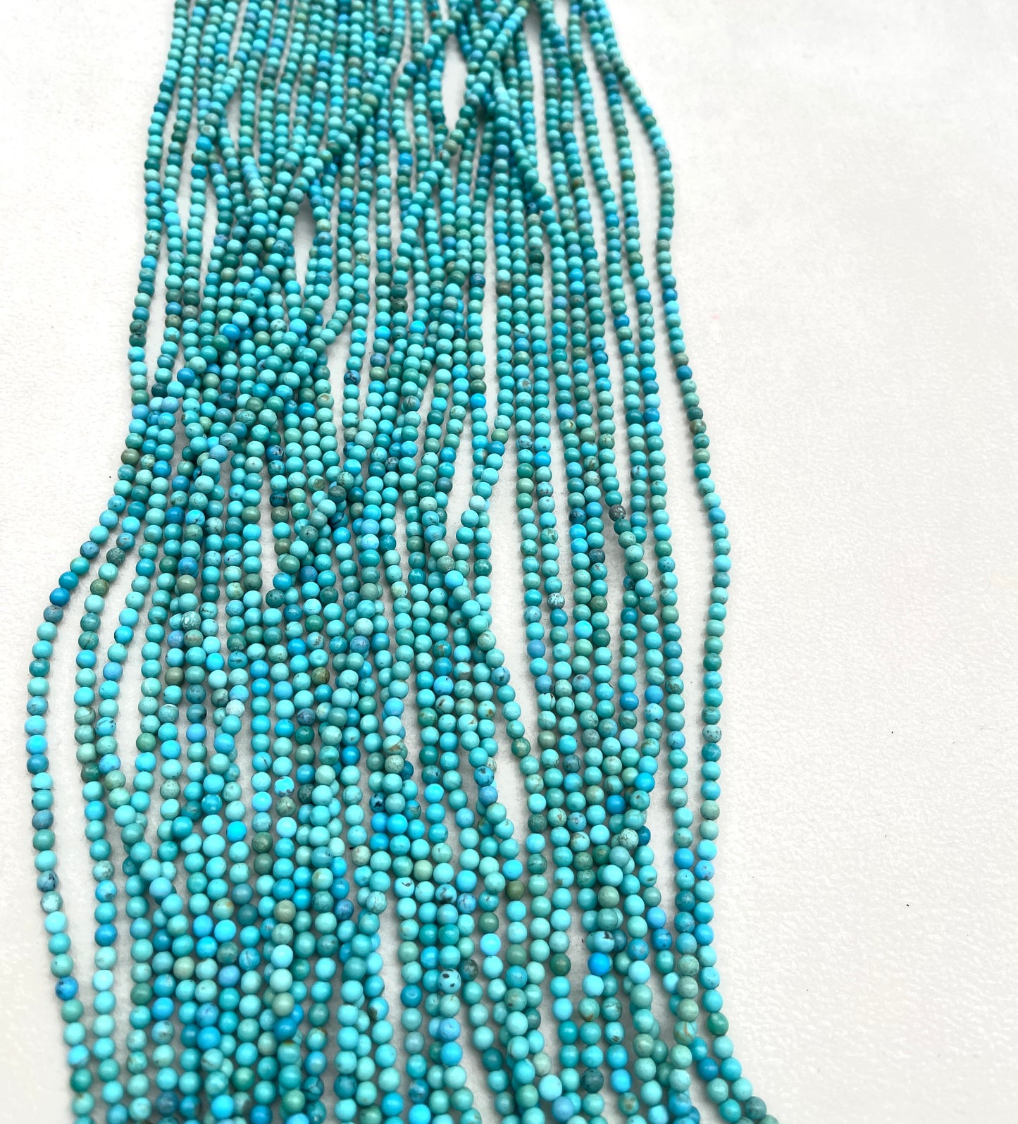 Turquoise beads 3mm plain 16inch 40cm