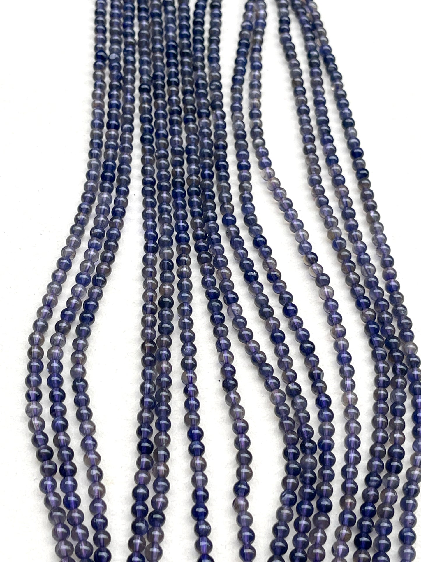 Iolite beads 4mm plain 16inch 40cm