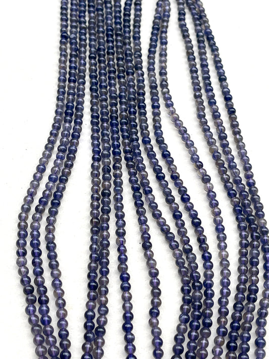 Iolite beads 4mm plain 16inch 40cm