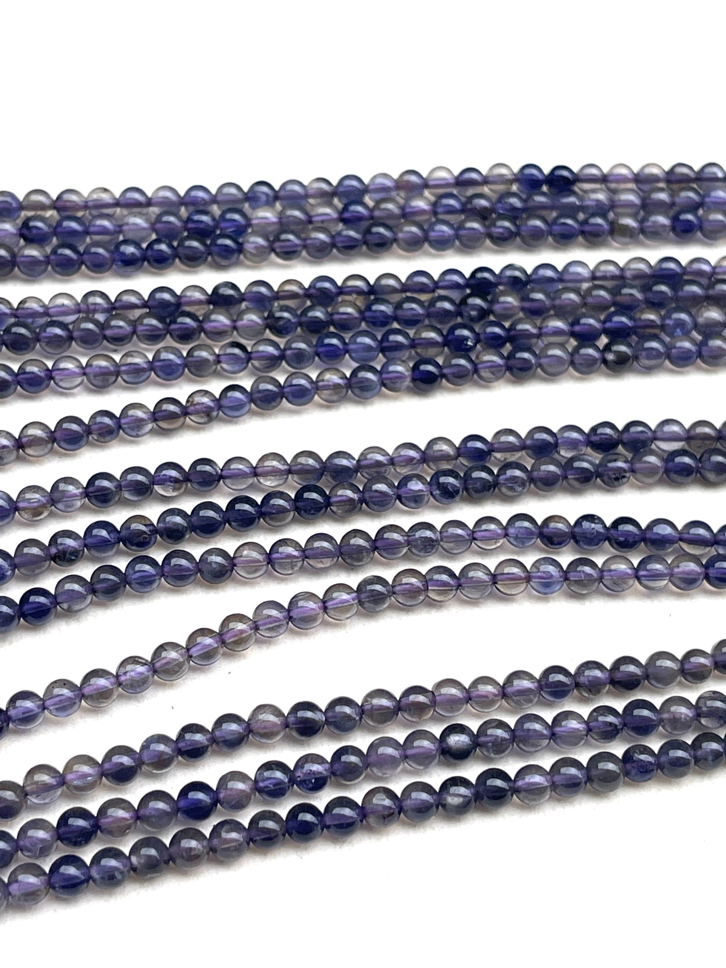 Iolite beads 4mm plain 16inch 40cm