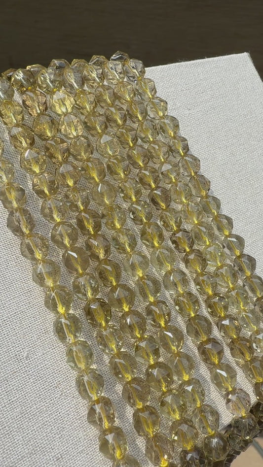 Lemon Quartz Star Cut 8mm