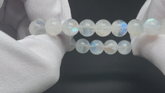 月光石手鏈9mm Rainbow Moonstone bracelet 9mm